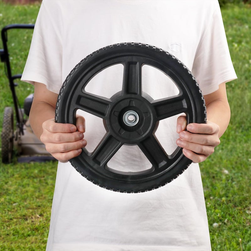IHDYPPEW 2 Pack Lawn Mower Wheels, 12 x 1.75 Inch Camp Push Mower Wheel Kits, Wheel Chair Wheels, Push Lawn Mowers, Fits Most Standard push Lawn Mowers, Durable, Heavy-Duty & Easy-Install - Image 5